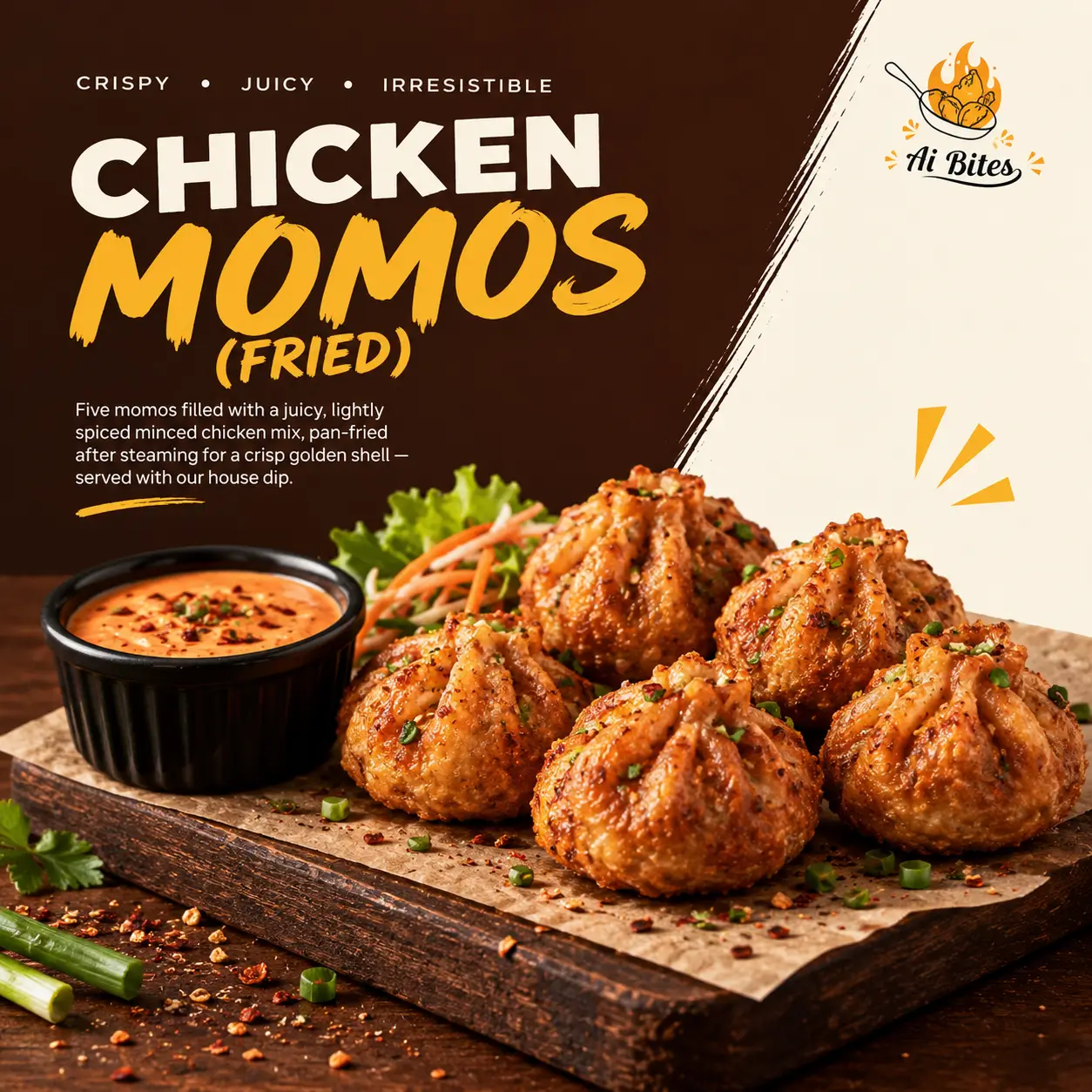 Chicken Momos (Fried, 5 Pcs)