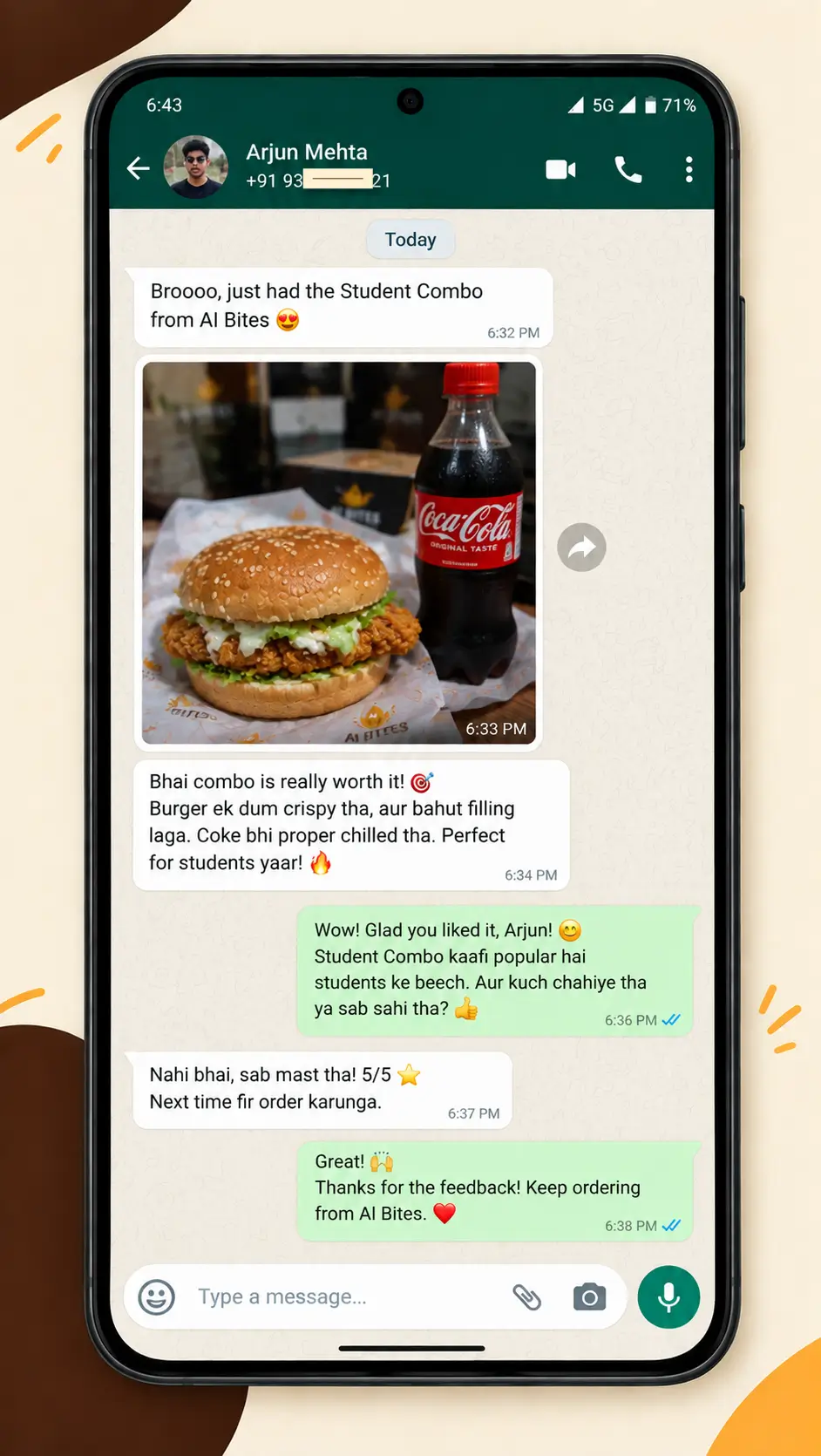 The Student Combo, done right — crispy burger, chilled Coke, and a price that actually works.